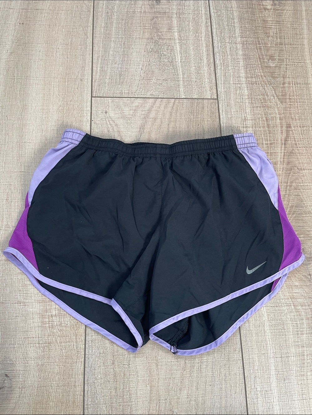 Nike Women’s Black Shorts with Purple Trim